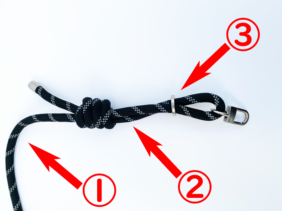 Topologie（トポロジー） 8mm ロープ ストラップの長さの調整方法